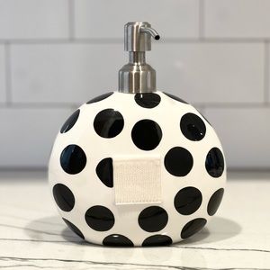 Happy Everything Coton Colors Black/White Dot Mini Base Soap Dispenser